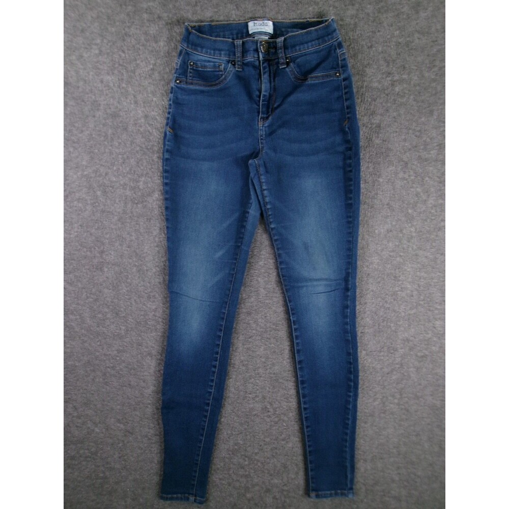 Mudd Jeans Women 1 Blue Super High Rise Jegging Dark Wash Capsule Causal Preppy